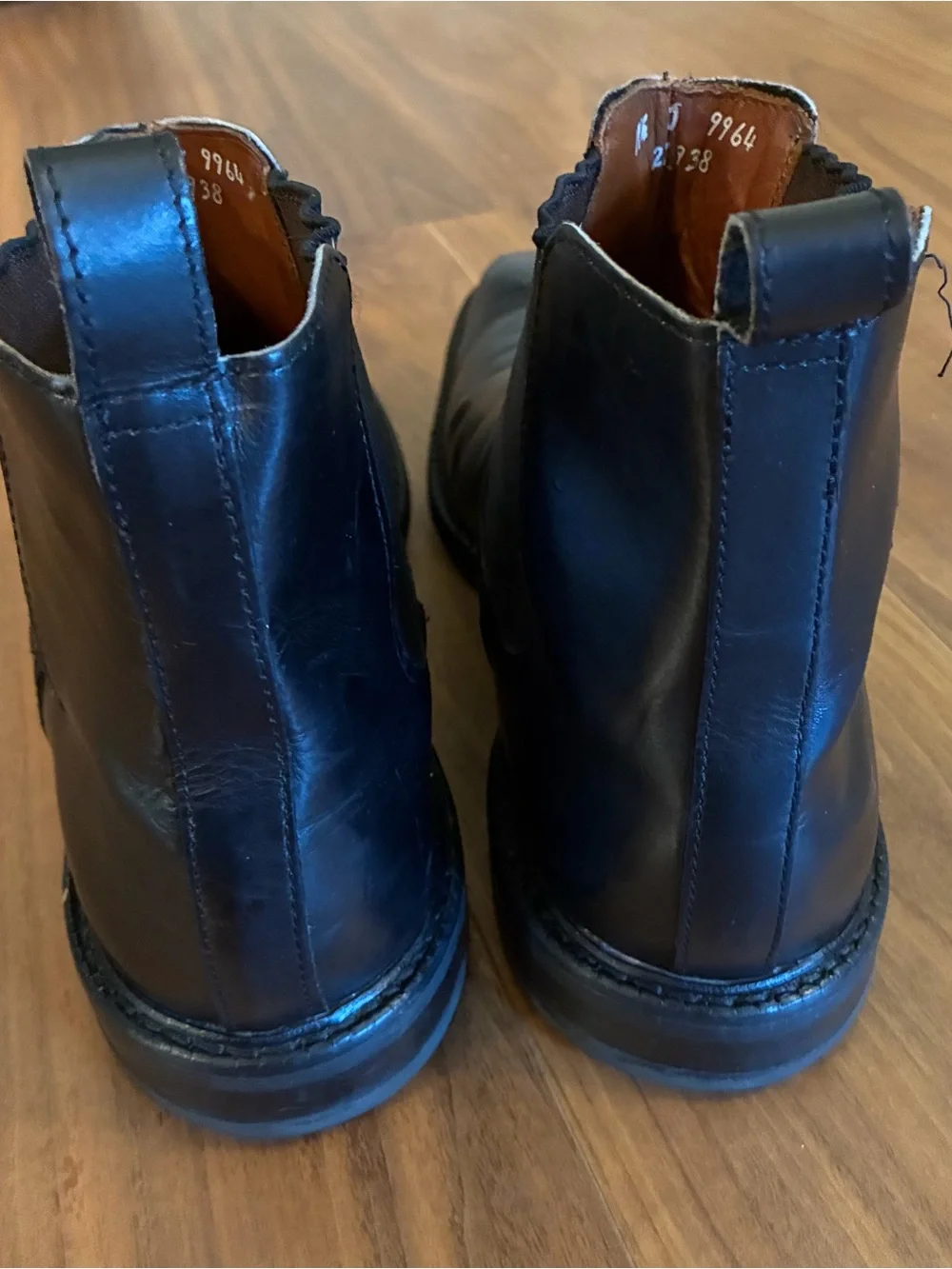 Men's Black Leather Chelsea Boots - Classic Slip-On Style